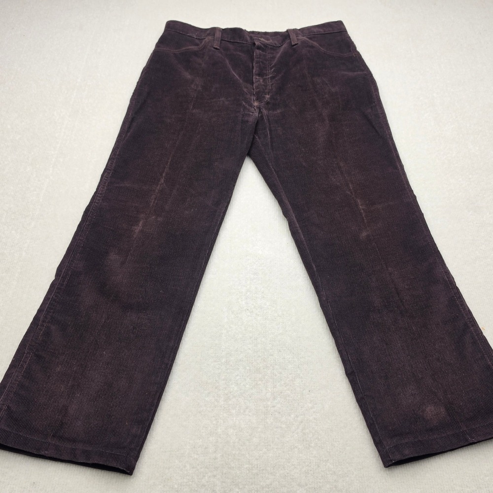 Rustler Corduroy Pants Mens 33x26 Brown Straight Leg Vintage Workwear 11559